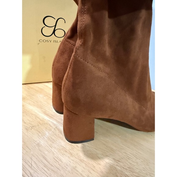 Cosy island Minimalist Zipper Pointed Toe High Boots Size 9 - Picture 11 of 11